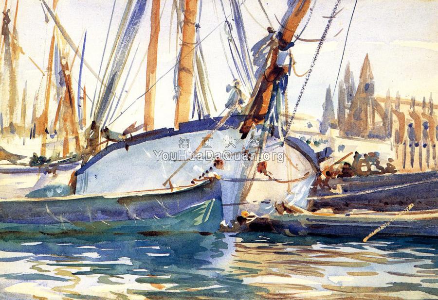 Shipping, Majorca - 约翰·辛格·萨金特